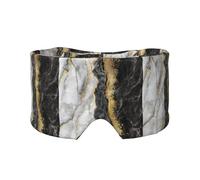 Black White Gold Foil Marble, Full Eye Covers Light Blocking Eye Mask Sleep Eye and Ear Muffs