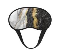 Black White Gold Foil Marble, Full Eye Covers Light Blocking Eye Masks Blackout Sleep Eye Muffs