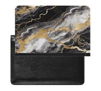 Black White Gold Foil Marble Passport Holder Vaccine Card Holder Travel Document Organizer Credit Card Organizer for Women/Men