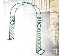 Black/White/Green - Large Garden Arch Metal Trellis Pergola For Various Climbing Plants - Rose Flowers Archway With Bases - Weather Resistant(Dark green,220 * 230cm/7.2 * 7.5ft)