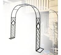 Black/White/Green - Large Garden Arch Metal Trellis Pergola For Various Climbing Plants - Rose Flowers Archway With Bases - Weather Resistant(Black,180 * 230cm/5.9 * 7.5ft)