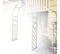 Black/White/Green - Large Garden Arch Metal Trellis Pergola For Various Climbing Plants - Rose Flowers Archway With Bases - Weather Resistant(White,220 * 230cm/7.2 * 7.5ft)