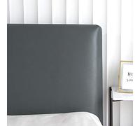 Black/White/Grey Faux Leather Headboard Cover Queen Size Decorative Headboard Protector Bed Headboard Slipcover 200CM Bed Head Cover Easy to Clean & Stylish Design