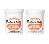 Black & White Hair Wax Hair Dressing Pomade Light Formula 200ml ( Pack of 2 )