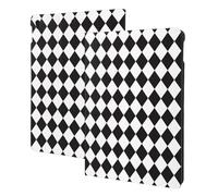 Black White Harlequin Print Compatible with ipad air 3rd Generation Case Cover, Tablet Cases Compatible with ipad Pro Case 10.5 Inch, Auto Wake/Sleep, Folio Stand
