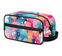 Black White Heart Love Travel Toiletry Bag for Men ，Graffiti Heart Hanging Dopp Kit - Waterproof Shaving Bag Bathroom Bags Wash Bag for Toiletries Accessories, Color6, 10.5"L x 4.4"W x 5.3"H