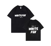 (Black [White Label], XL) Unisex Fashion Casual Short Sleeve T-Shirt, Independent Site Brand Logo Printed Cotton T-Shirt
