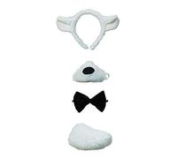 Black & White Lamb Disguise Kit - Charming Design, Perfect Accessories for Festivals, Cosplay, Halloween, Animal Parties, & More Halloween Halloween