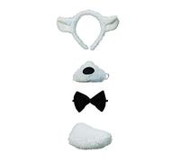 Black & White Lamb Disguise Kit - Charming Design, Perfect Accessories for Festivals, Cosplay, Halloween, Animal Parties, & More Halloween