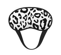 Black White Leopard, Full Eye Covers Light Blocking Eye Masks Blackout Sleep Eye Muffs