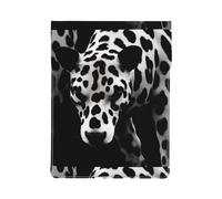 Black & White Leopard Premium Leather Laptop Sleeve – Stylish 13 Inch Macbook Case With Full-Print Design For 2018 And Newer Models
