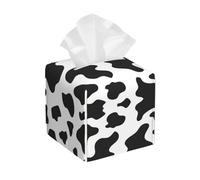 Black & White Leopard Print Square Tissue Box Cover,Tissue Box Cover For Bathroom, Bedroom Night Stands, Countertop, Living Room, Car