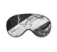 Black White Marble Eye Mask, Side Sleeping Mask Light Blindfold Sleeping Mask Nose Pad and Elastic Band for Children Women and Men