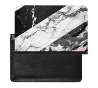 Black White Marble Passport Cover Protector Rfid Blocking Passport Holder Id Card Holder Secure Travel Wallet Organizer for Passport Tickets Credit Cards, style, One Size