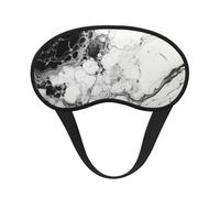 Black White Marble Print Adults Kids Eye Mask Soft Comfortable for Sleeping Travel Nap Light Blocking
