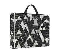 Black White Marble Print Protective 14 Inch Laptop Case,Laptop Sleeve With Handle Compatible,Carrying Computer Bag