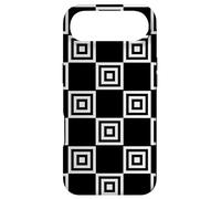 Black-White Memphis Square Tile Fractal Chessboard Pattern Case for iPhone Air