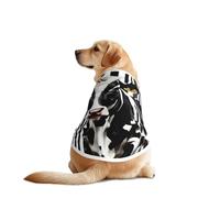 Black White Milk Cow Print Dog Outfit Sleeveles, Funny Pet Dog Clothes Machine Washable Shirt Vest For Medium Large Dogs
