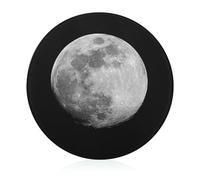 Black White Moon Glass Cutting Board Scratch Resistant Round Chopping Board for Kitchen 20 cm