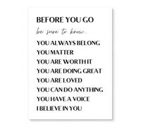 Black White Motivational Wall Art, Posters for Bedroom, Canvas Print | Inspirational Quotes Wall Art as Sweet Gift, HD Printed Wall Posters, Room Posters for Living Room and Bedroom.