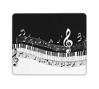 Black White Music Note Mouse Pad, Mice Pad With Non-Slip Rubber Base, Mouse Mats For Computers