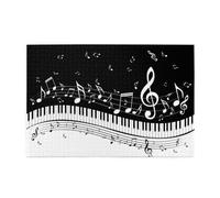 Black White Music Note Printed Adult Fun Puzzle wooden puzzle in a plastic box with letters printed on the back home decor party toy