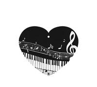 (Black White Music Note) Printed Paper Car Air Freshener Lavender Scented Hanging Odor Remover 10/40/100 Pcs for Vehicle Home Closet Wardrobe - Heart Shape
