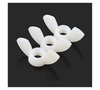 Black White Nylon Wing Nuts Hand Tighten Plastic Butterfly Nut Wingnut M3 M4 M5 M6 M8 M10 M12(Bianco,M5 (30pcs))