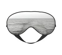 Black White Ocean Sleep Mask,100% Natural Mulberry Silk Eye Mask with, Ultra-Soft Eye Covers for Sleeping, Travel, Nap