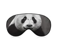 Black White Panda Blackout Sleep Eye Mask, Ventilated Fabric, Adjustable Wearing Style, Zero Pressure Sleeping Mask Soft Skin Friendly Eyeshade for Women Men