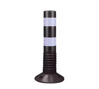 Black White Parking Road Cones 18 28 Inch, Commercial Reflective Safety Barricade Delineator Post for Street Driveway Sidewalk Garage Outdoor Front Door Patio Garden(1 Pack,H 45cm/17.7in)