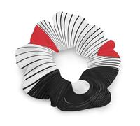 Black White Piano Keys Vinyl Records Fashion Hair Bands Scrunchies for Women Soft Elastic Hair Ties Accessories