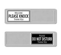 Black & White Please Do Not Disturb Sign, Welcome Please Knock Office Decor, Do Not Disturb Door Hanger Sign Alternative, In a Meeting Signs for Office Doors, 7x2 Meeting in Progress Signs