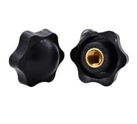 Black White Plum Hand Tighten Torx Thumb Knob Nut Clamping Knob Handle Hand Mechanical Star Nuts M4 M5 M6 M8 M10 M12(Yellow,M8 (Head 48mm)1pcs)
