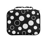 Black White Polka Dots Colored Pencil Bag Large Capacity Pencil Case for Colouring Pencils Pen Bag Marker Organizer