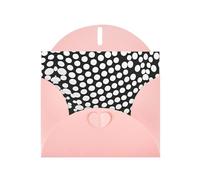 Black White Polka Dots Pattern Print Greeting card Blank card with envelope,Unique Designs for Festivals Invitations