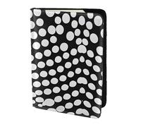 Black White Polka Dots Pattern print Travel Wallet Passport Holder Case for Family Leather Passport Cover for Men Women, Black, One Size