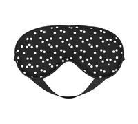 Black White Polka Dots Print Sleeping Eye Cover Eyeshade for Men Women Plane Travel Nap Night Sleeping