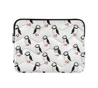 Black White Puffin Bird Laptop Sleeve Protective Puffy Carrying Laptop Cover Notebook Case 13-16 Inch Computer Case Medium