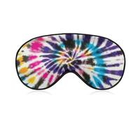 Black White Purple Yellow Pink Cyan Spiral Tie Dye Sleep Eye Mask Blocks Light Cover Eyeshade for Men Women