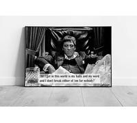 Black & White quote American gangster Tony Montana Scarface Ready to Hang Wall Art Print Framed Picture print A1 Print Only (84x59cm)