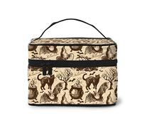 Black White Race Checkered Flag Cosmetic Bag Makeup Bag Large Travel Makeup Organizer Case, Excellent Capacity, Water-Resistant, Suitable For Women Families Couples Or Long-Term Travel., Witch Hat