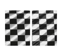 Black White Race Checkered Flag Passport Holder, ID Card Protector Case Passport Holder with Slot Passports Travel Wallet Document Cover for Women And Men