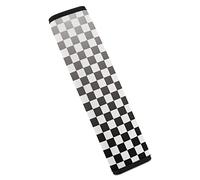 Black White Racing Checkered Flag Car Seat Belt Cover Funny Safety Belt Pads Comfortable Seat Straps Shoulder Cushions Cute Car Accessories One Size