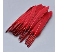 Black White Red Pink Blue Duck Feathers for Clothes Handicraft Accessories Goose Geese Feather Jewelry Making DIY Craft Supplies-Red-20 Pcs