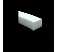 Black/White/Red Self Adhesive Sealing Strip Square Rectangle Foam Silicone Window Door Soundproof Anti-Collision Seal Flat Pad-20x20mm White-1M