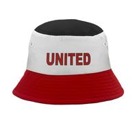 fan originals Tricolour Black White Red 'United' Text Bucket Hat M/L