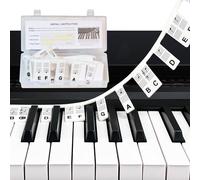 Black & White Removable Piano Keyboard Note Labels 88 Keys for Learning, Reusable Piano Key Stickers for Beginners