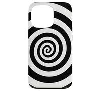 Black White Retro Hypnotic Spiral Swirl Vortex Illusion Case for iPhone 13 Pro