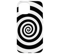 Black White Retro Hypnotic Spiral Swirl Vortex Illusion Case for iPhone 15